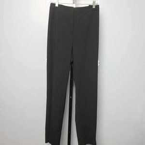 Calvin Klein Pinstripe Gray Flat Front Straight Leg Classic Pant Trouser